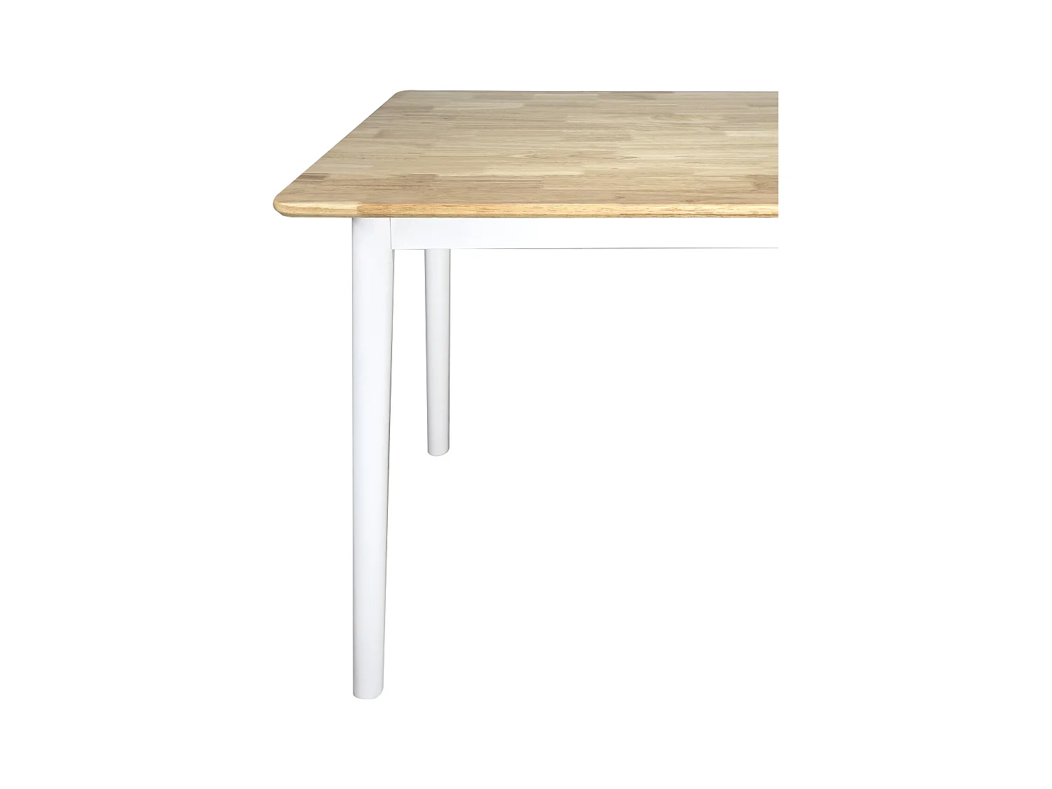 Table cuisine carrée Bois massif  75x75cm 2 personnes NITA (Bois Clair Blanc )