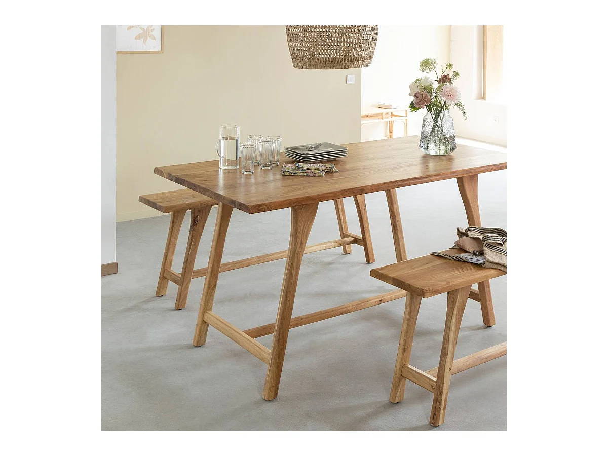 Table haute en bois d'acacia Orane