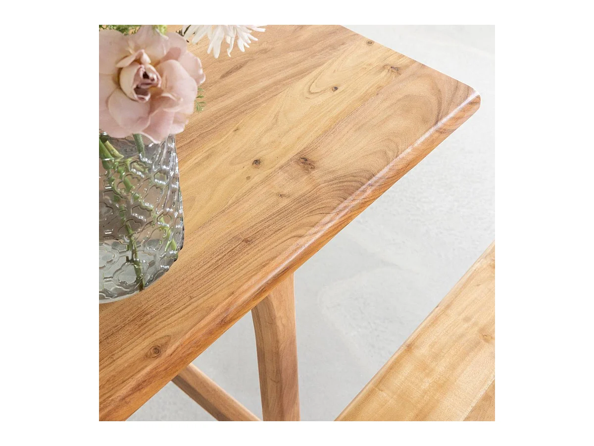 Table haute en bois d'acacia Orane