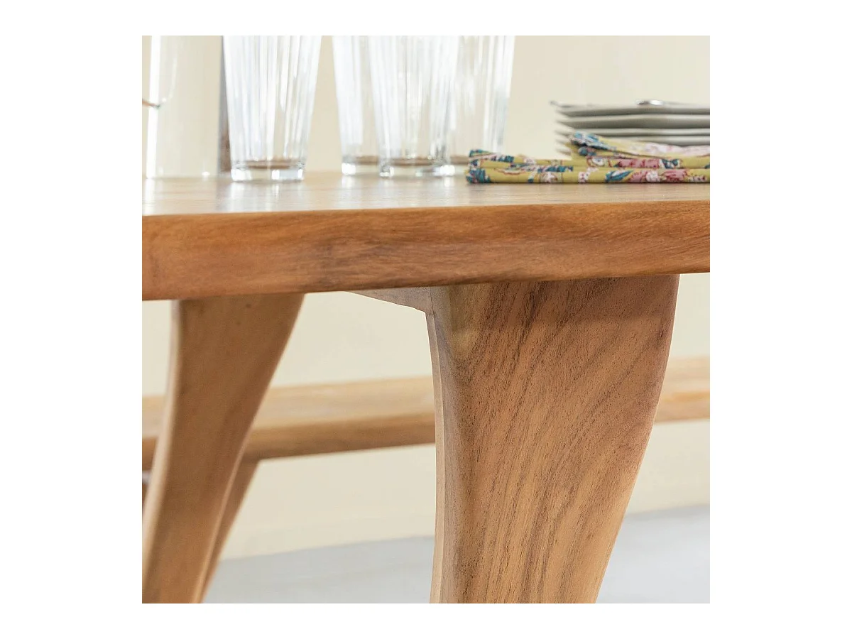 Table haute en bois d'acacia Orane