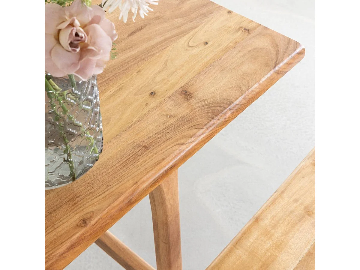 Table haute en bois d'acacia Orane