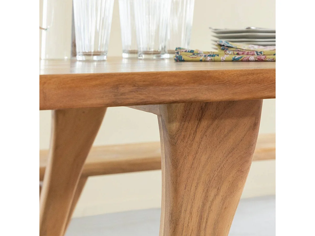 Table haute en bois d'acacia Orane