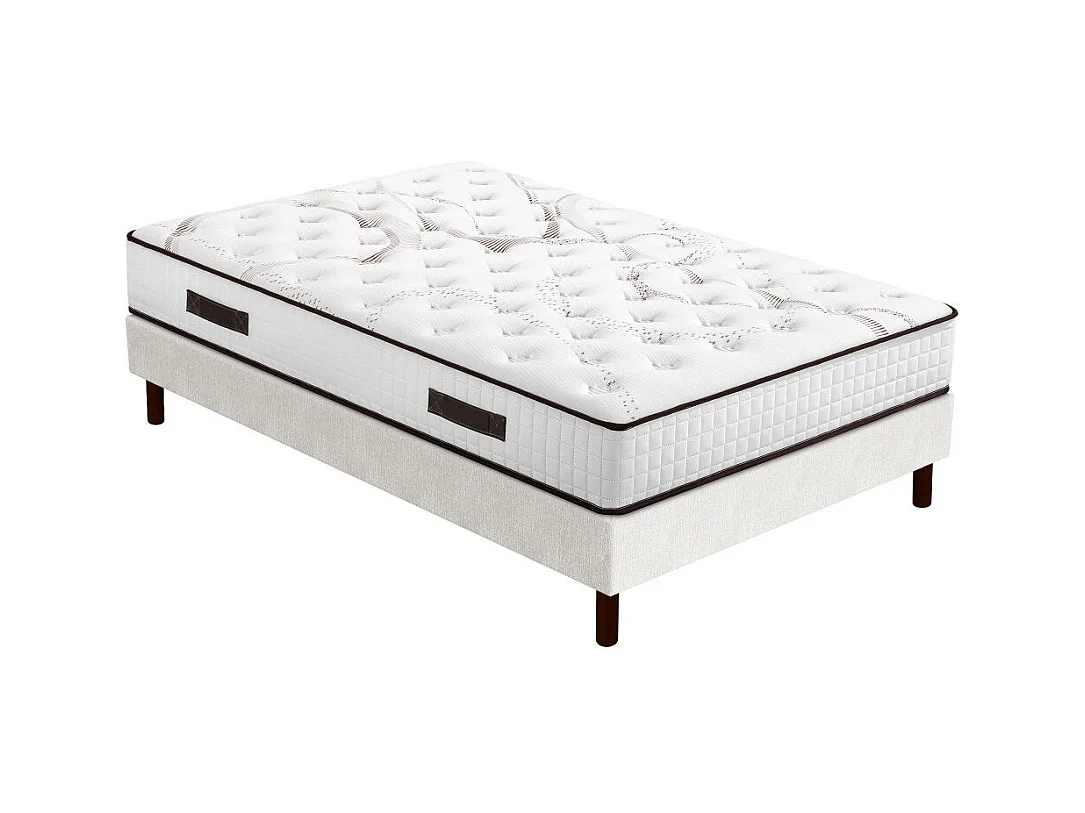 Matelas Myriade 4 + sommier SR15 - 140x190 - Mousse - Hauteur 23 cm - Soutien medium