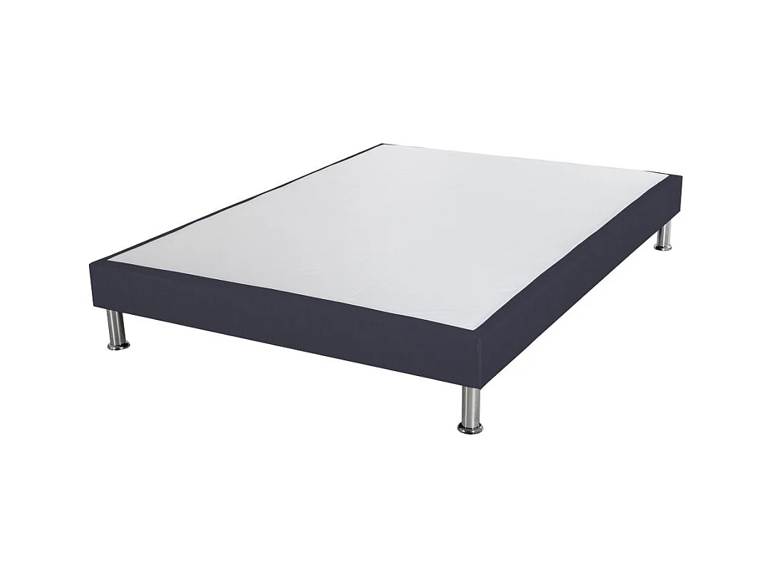 Sommier tapissier + pieds SR15 Volcan 160x200 Lattes bois massif - H.15 cm