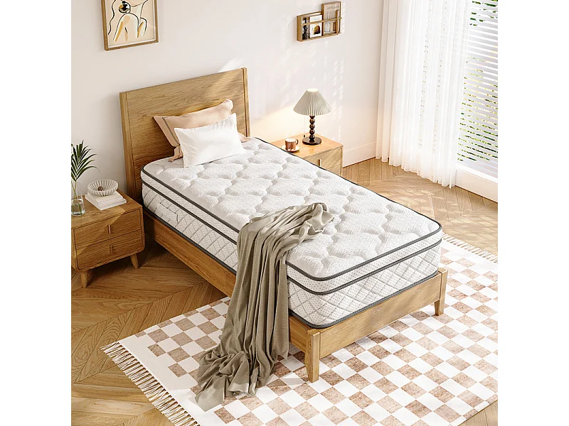 Matelas 90x200cm - Grosor 26cm - con resortes ensacados - Multicapas Extra Confort 7 Zonas - Hipoaergénico