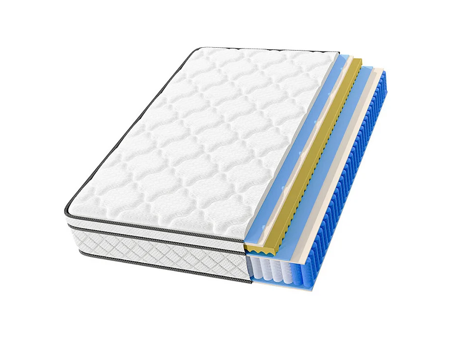 Matelas 160x200cm - Épaisseur 26cm - avec ressorts ensachés - Multicouches Extra Confort 7 Zones - Hypoallergénique