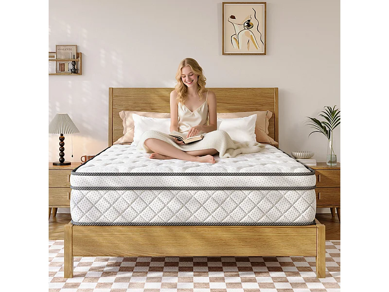 Matelas 160x200cm - Dicke 26cm - mit Taschenfedern - Multischicht Extra Komfort 7 Zonen - Hypoallergen