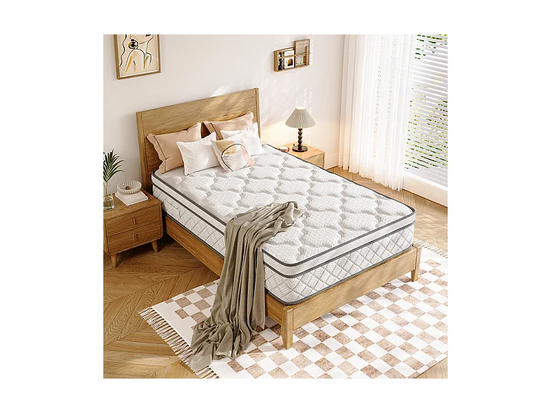 Matelas 120x200cm - Dicke 26cm - mit Taschenfedern - Multischicht Extra Komfort 7 Zonen - Hypoallergen