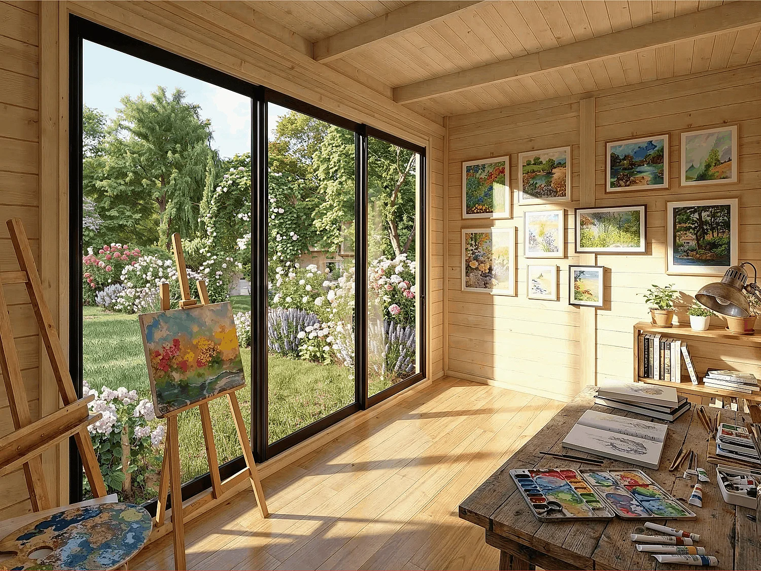 Houten tuinstudio 10,7 m² - Dikte 28 mm - CANOPIA