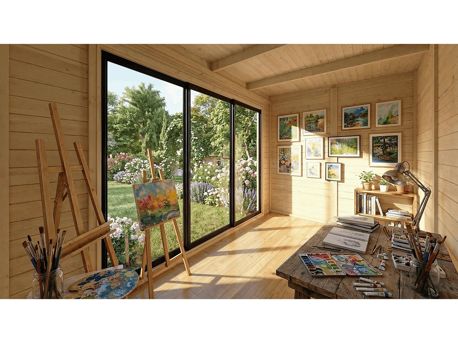 Studio de jardin en bois 10,7 m² - Epaisseur 28 mm - CANOPIA