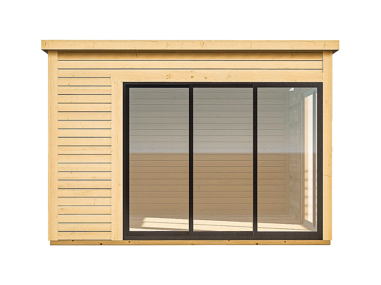 Studio de jardin en bois 14,74 m² - Epaisseur 45 mm - SYLVANA