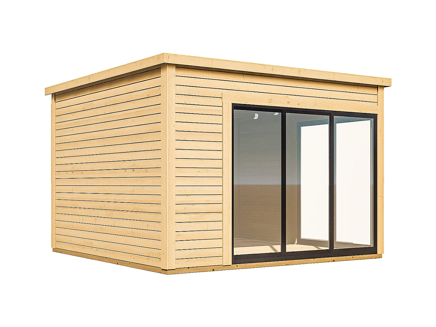 Studio de jardin en bois 14,74 m² - Epaisseur 45 mm - SYLVANA