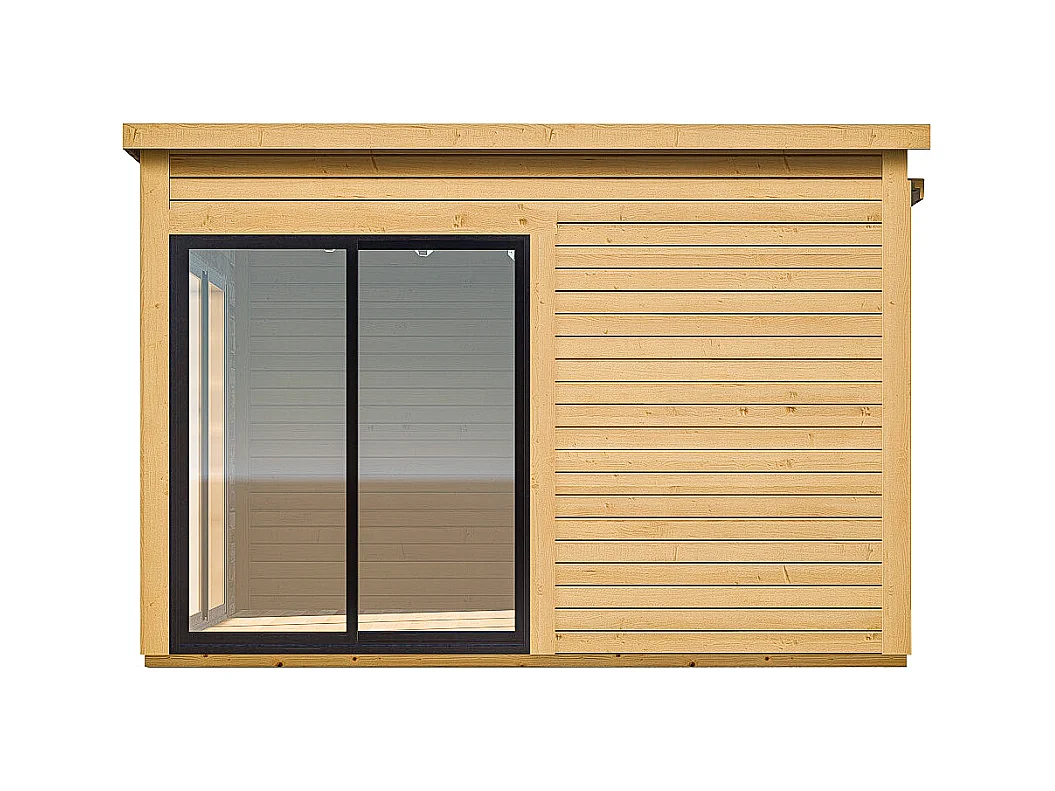 Studio de jardin en bois 14,74 m² - Epaisseur 45 mm - SYLVANA