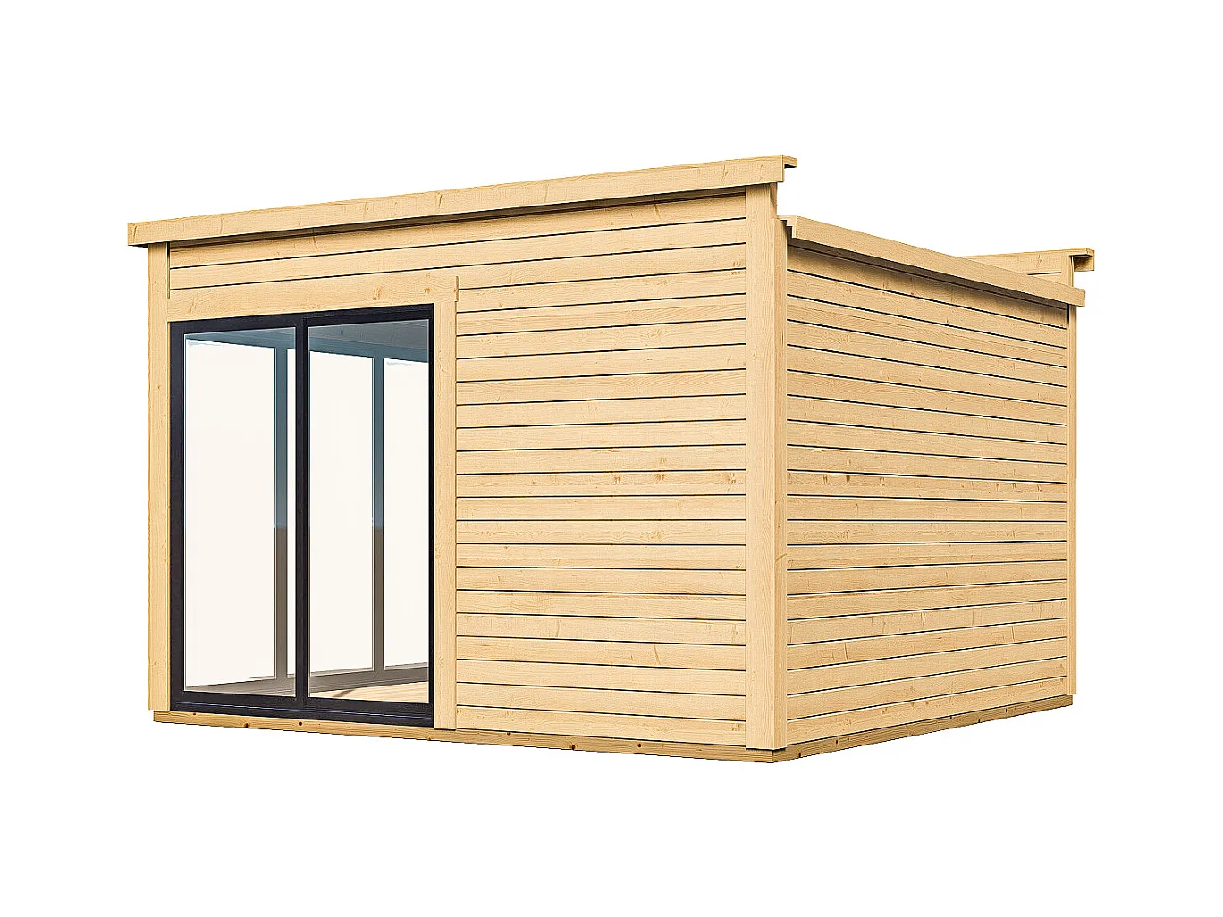 Studio de jardin en bois 14,74 m² - Epaisseur 45 mm - SYLVANA