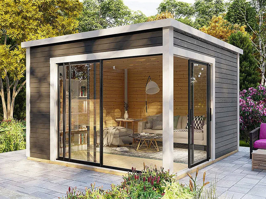 Studio de jardin en bois 14,74 m² - Epaisseur 45 mm - SYLVANA