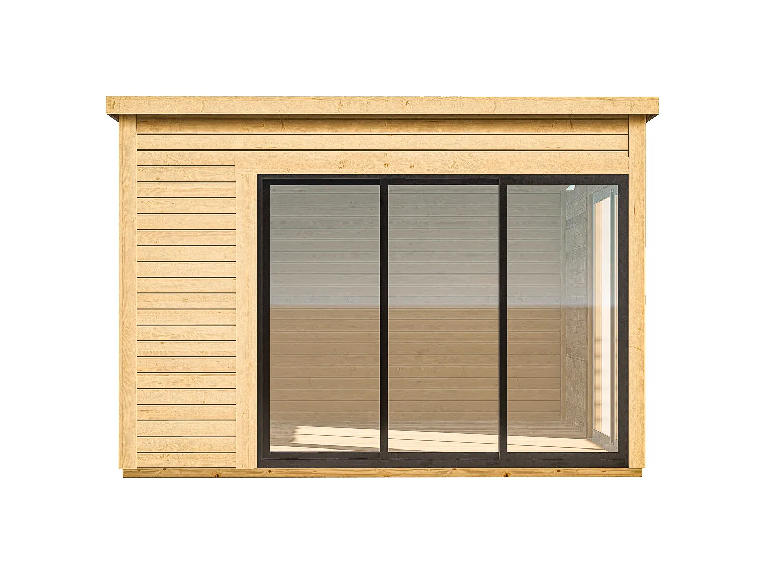 Studio de jardin en bois 14,74 m² - Epaisseur 45 mm - SYLVANA