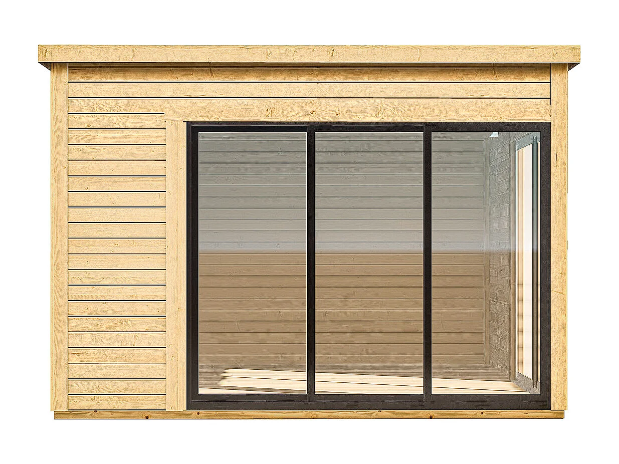 Studio de jardin en bois 14,74 m² - Epaisseur 45 mm - SYLVANA