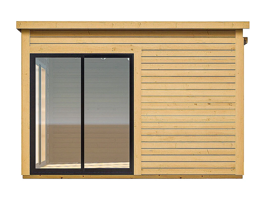 Studio de jardin en bois 14,74 m² - Epaisseur 45 mm - SYLVANA