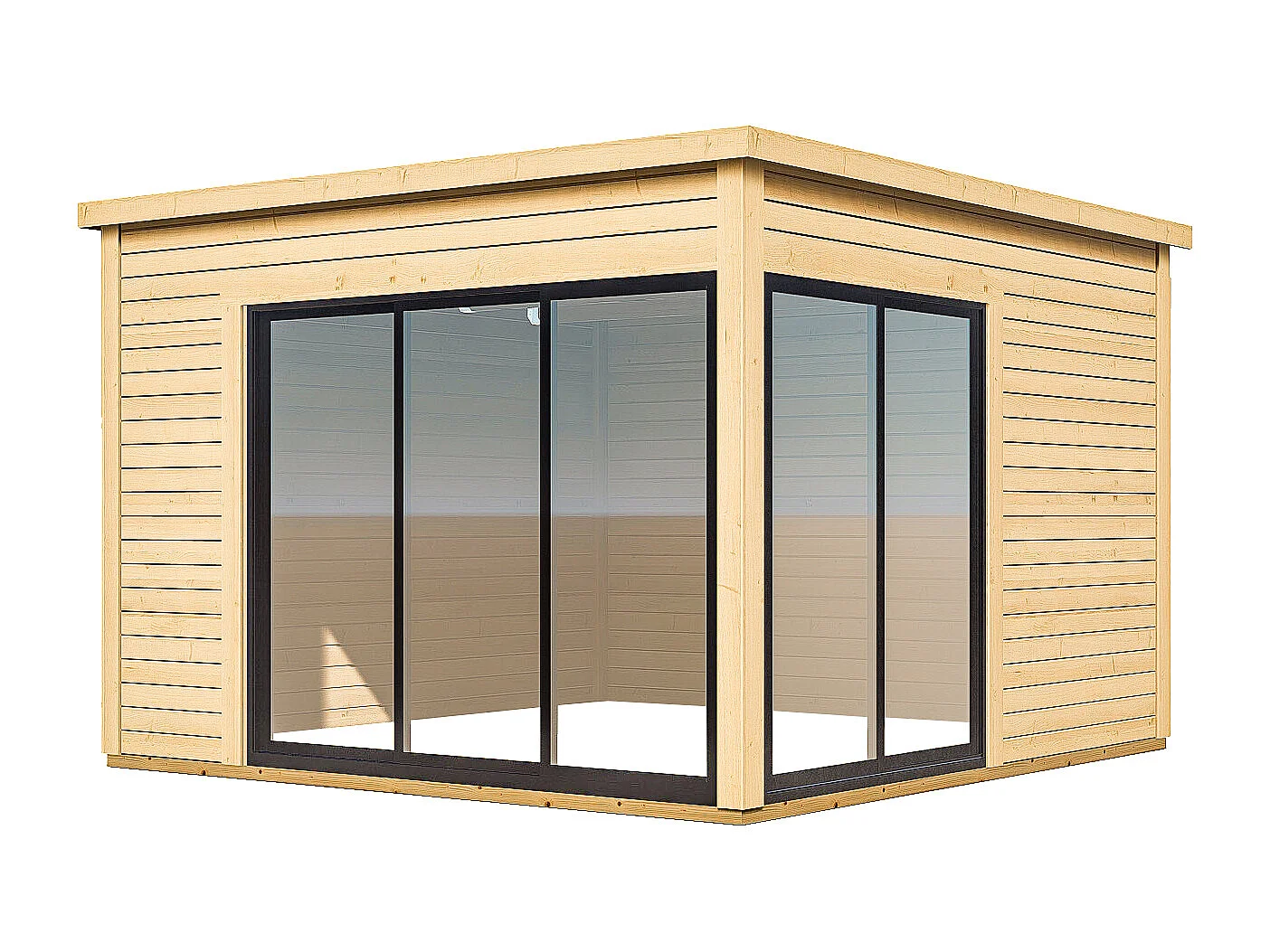 Studio de jardin en bois 14,74 m² - Epaisseur 45 mm - SYLVANA