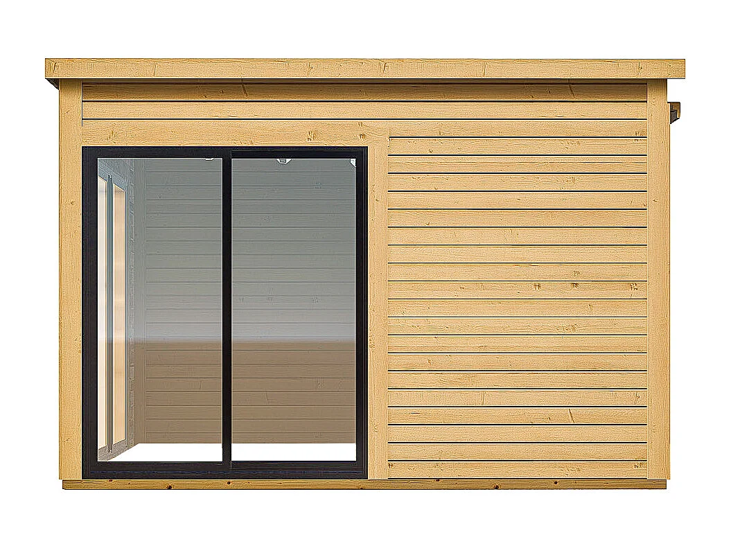 Studio de jardin en bois 14,74 m² - Epaisseur 45 mm - SYLVANA