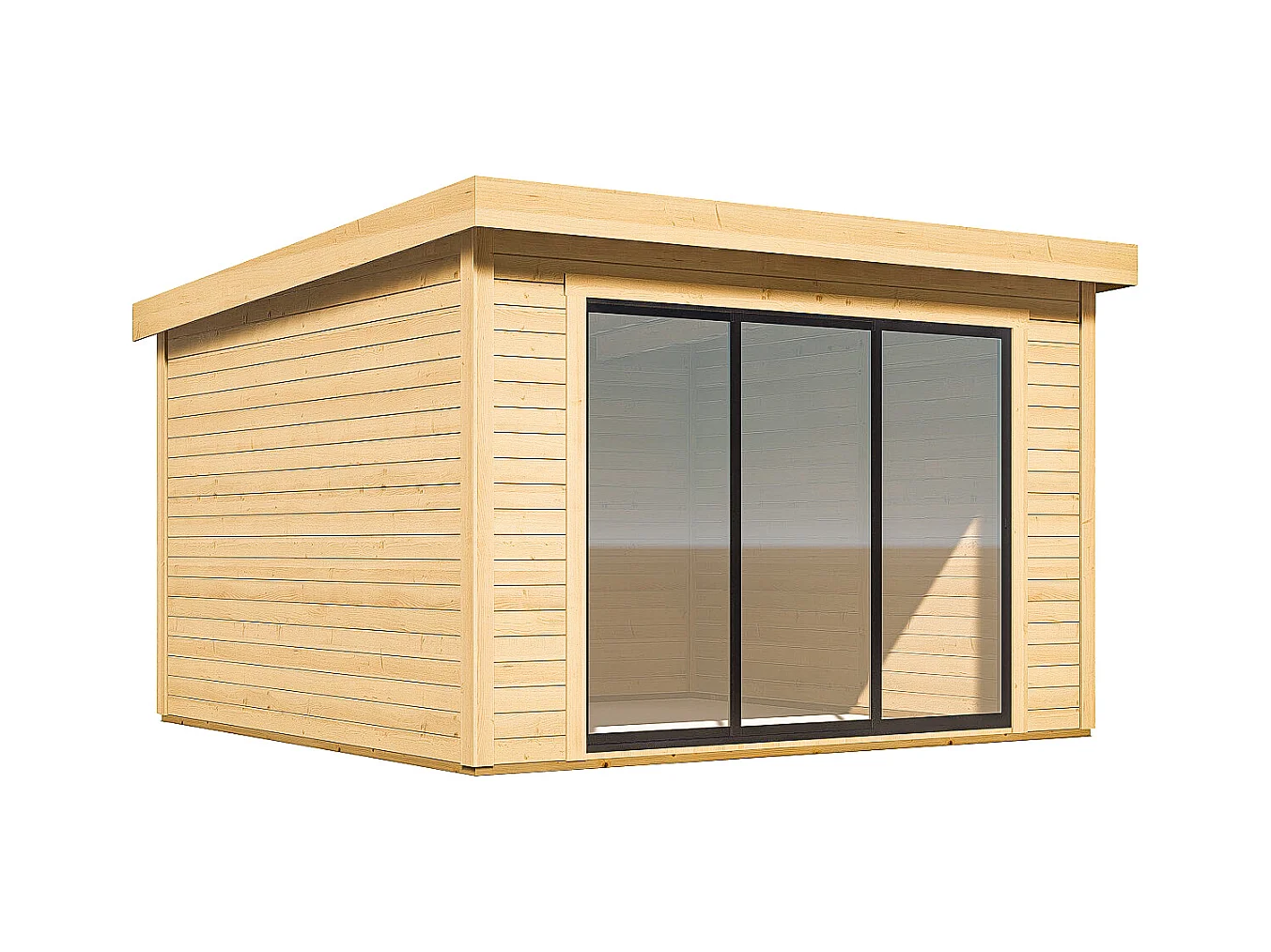 Studio de jardin en bois 15,3 m² - Epaisseur 28 mm - CANOPIA