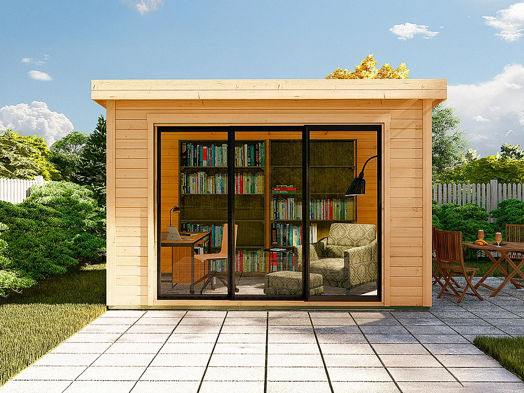 Studio de jardin en bois 15,3 m² - Epaisseur 28 mm - CANOPIA