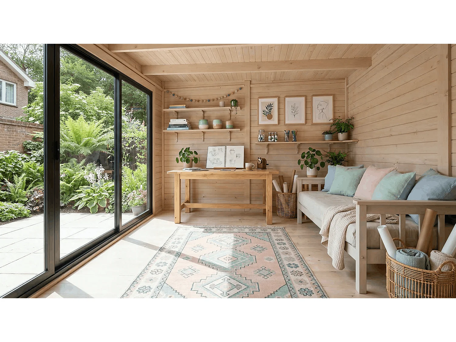 Studio de jardin en bois 15,3 m² - Epaisseur 28 mm - CANOPIA