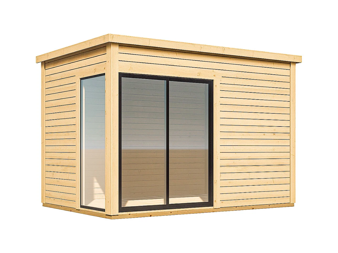 Studio de jardin en bois 10,2 m² - Epaisseur 45 mm - SYLVANA