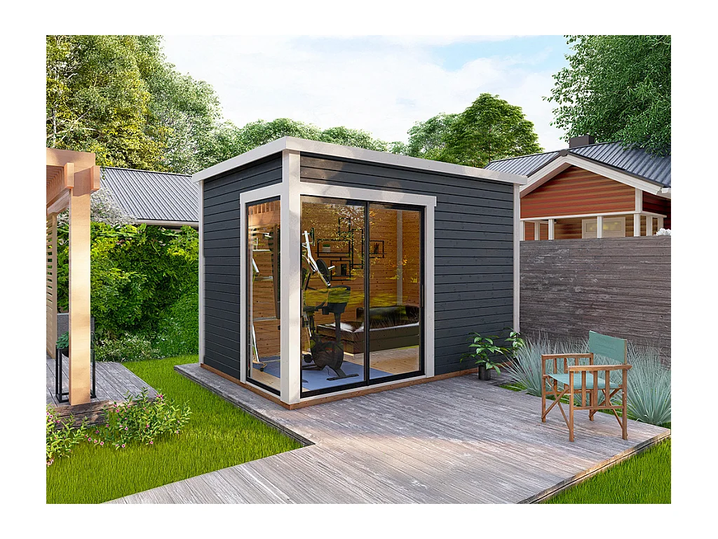 Studio de jardin en bois 10,2 m² - Epaisseur 45 mm - SYLVANA