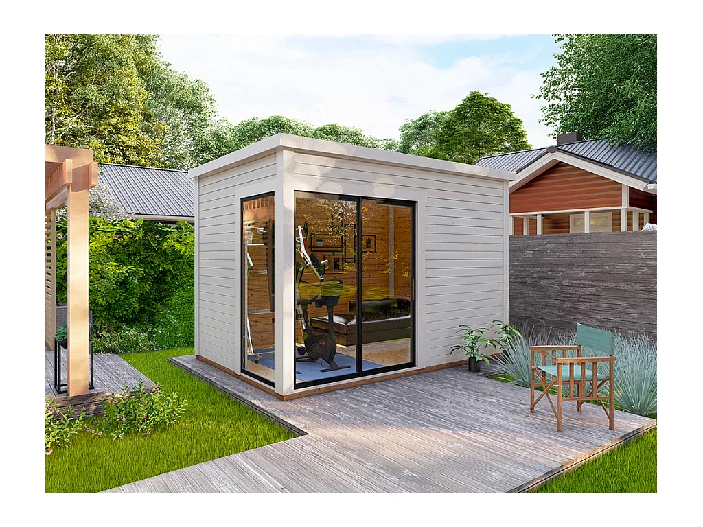Studio de jardin en bois 10,2 m² - Epaisseur 45 mm - SYLVANA