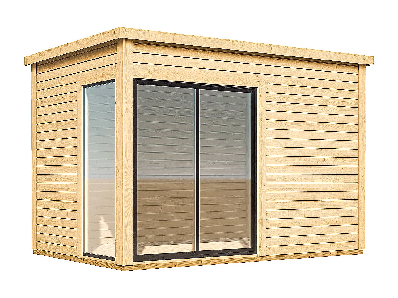 Studio de jardin en bois 10,2 m² - Epaisseur 45 mm - SYLVANA