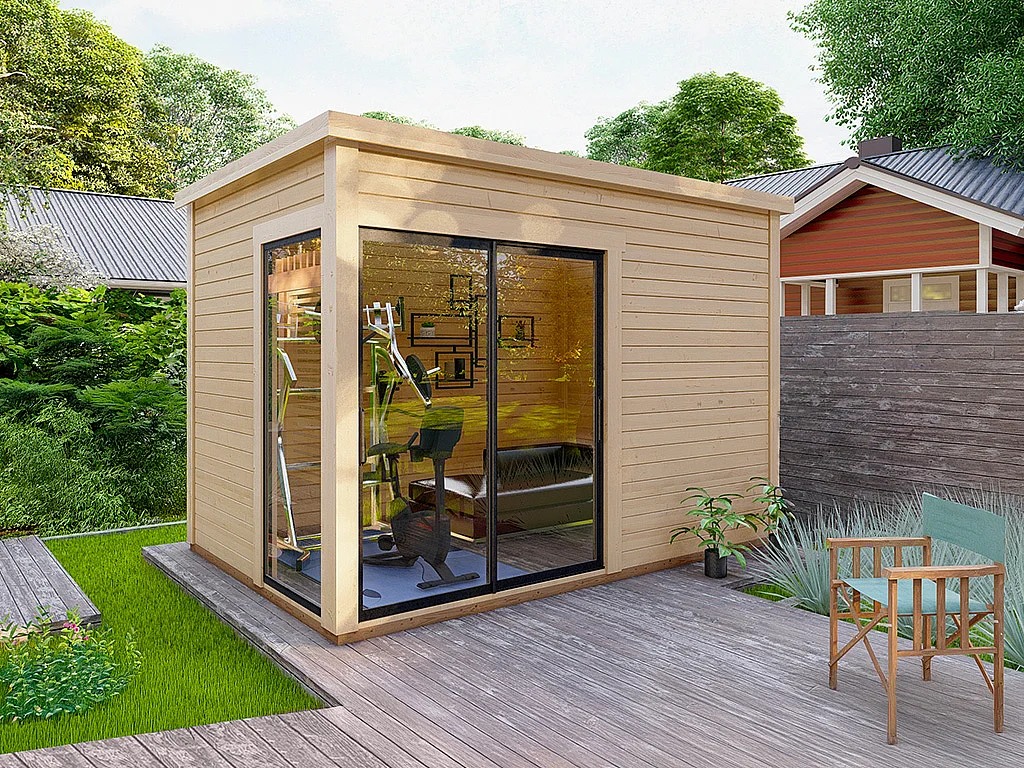 Studio de jardin en bois 10,2 m² - Epaisseur 45 mm - SYLVANA