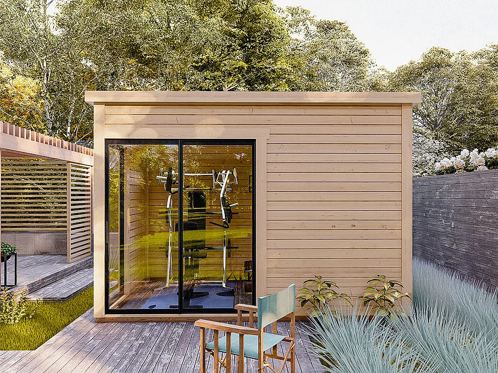 Studio de jardin en bois 10,2 m² - Epaisseur 45 mm - SYLVANA