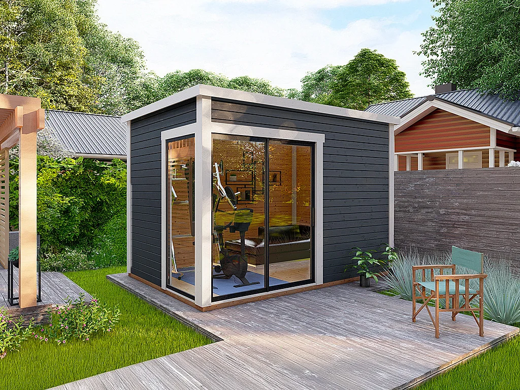 Studio de jardin en bois 10,2 m² - Epaisseur 45 mm - SYLVANA