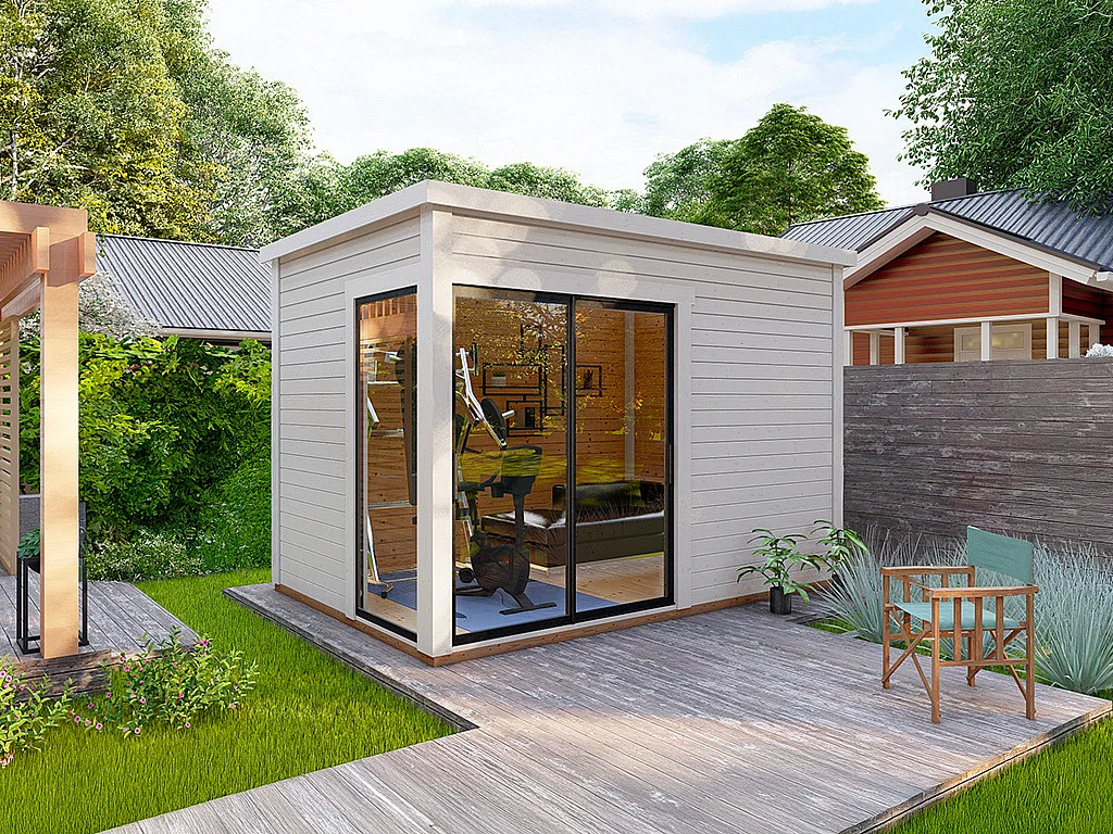 Studio de jardin en bois 10,2 m² - Epaisseur 45 mm - SYLVANA