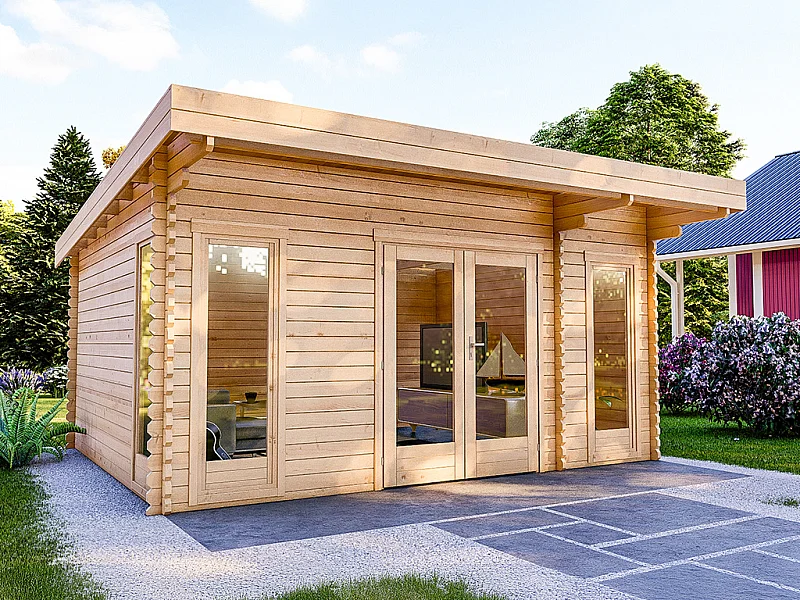 Garten-Holzhaus - 24,4 m² - Stärke 40 mm - ARBORIA