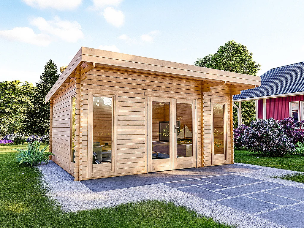 Studio de jardin en bois 24,4 m² - Epaisseur 40 mm - ARBORIA