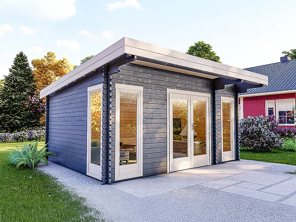 Studio de jardin en bois 24,4 m² - Epaisseur 40 mm - ARBORIA