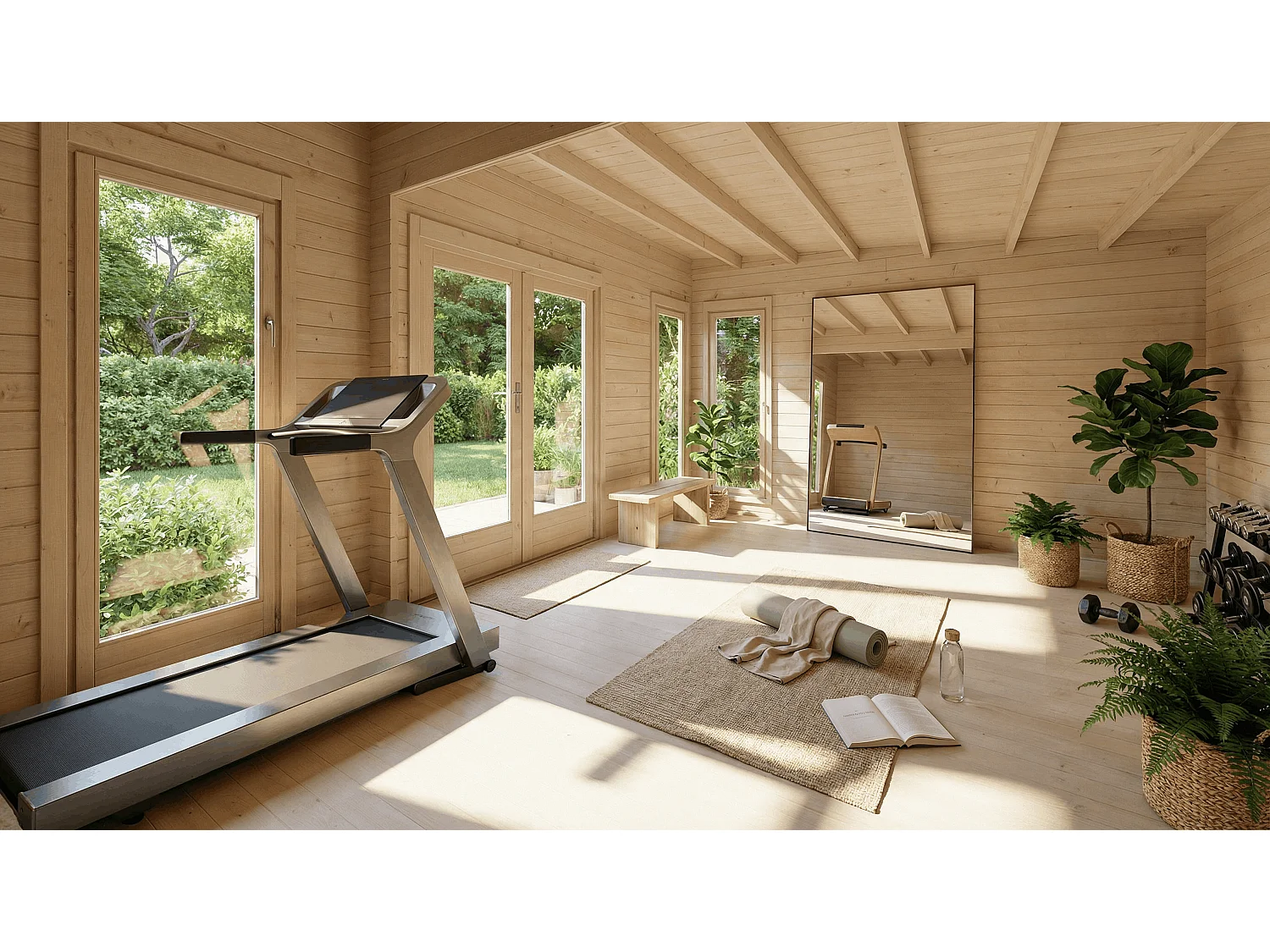 Studio de jardin en bois 24,4 m² - Epaisseur 40 mm - ARBORIA