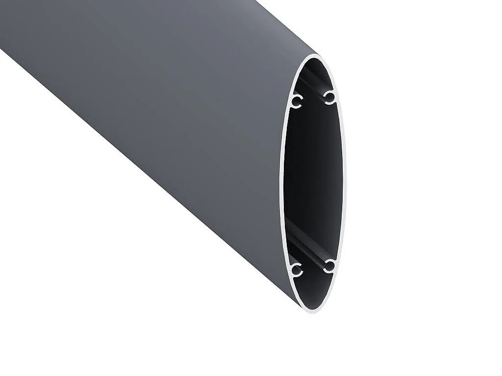 Extension de clôture persiennée à poser en aluminium - H80 x  L173 cm - gris anthracite - BAROMA