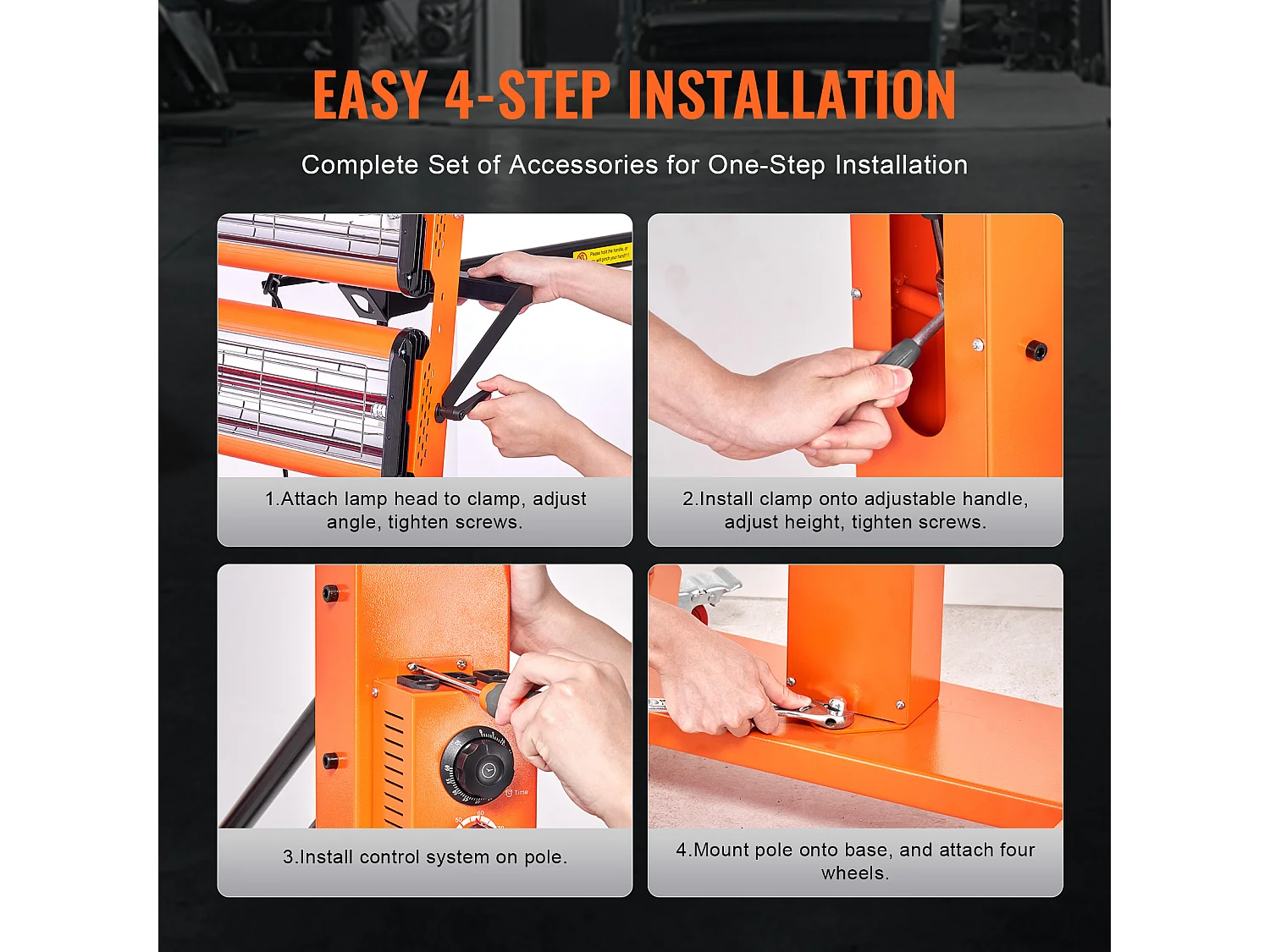 Lampe à Polymérisation SucceBuy Lampe de Séchage de Peinture Infrarouge Haute Puissance 3300 W pour Chauffage à Séchage Automatique 1 Paquet