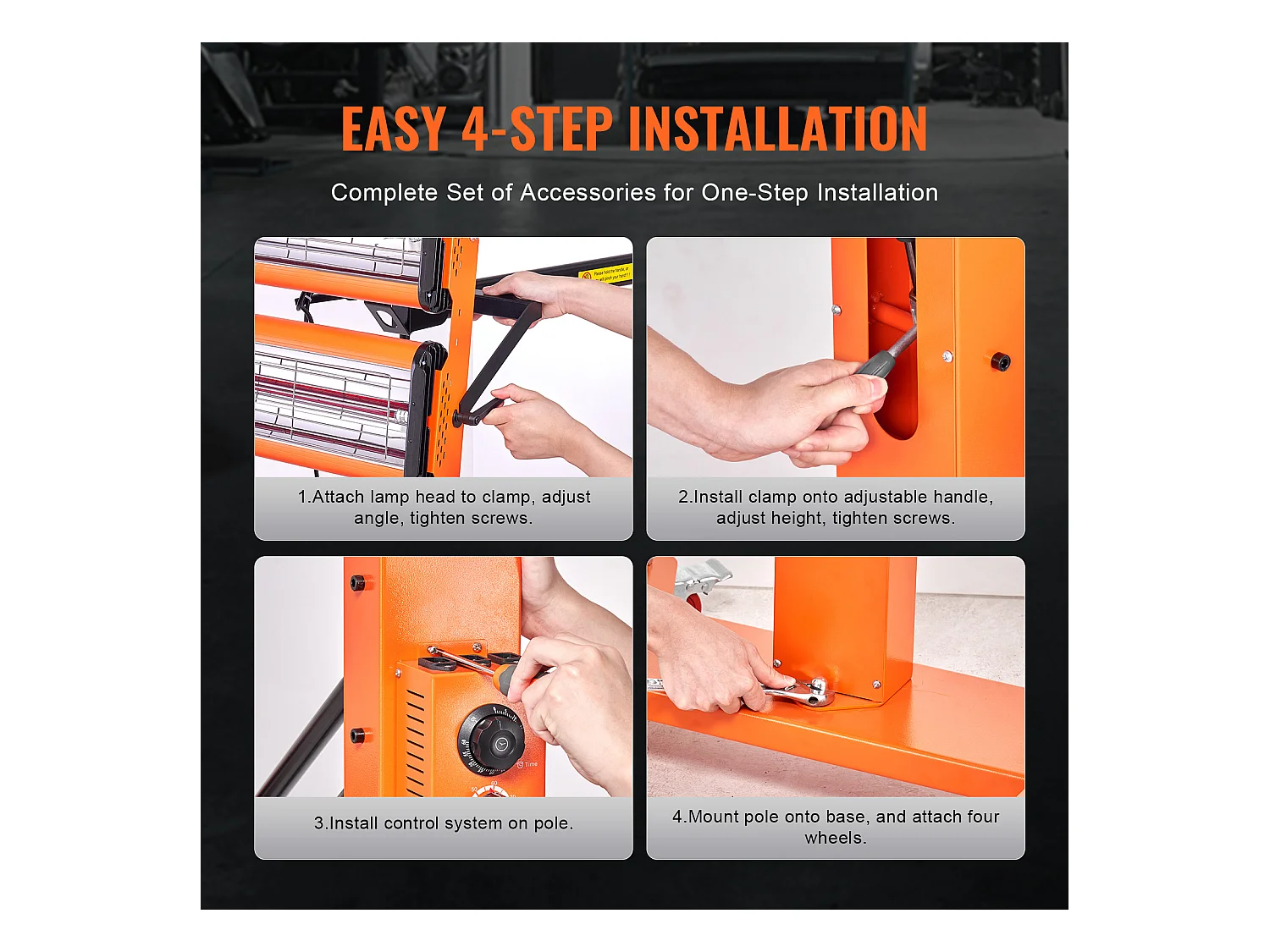 Lampe à Polymérisation SucceBuy Lampe de Séchage de Peinture Infrarouge Haute Puissance 3300 W pour Chauffage à Séchage Automatique 1 Paquet