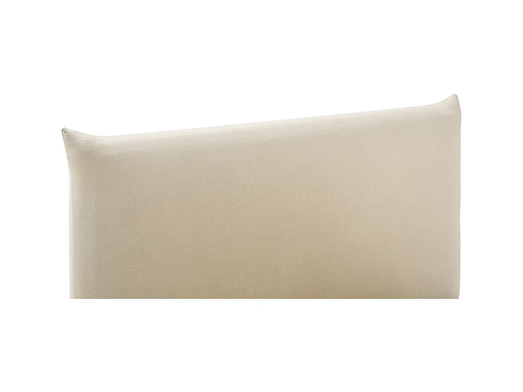 Lit coffre Opéra effet lin beige 140x190 cm