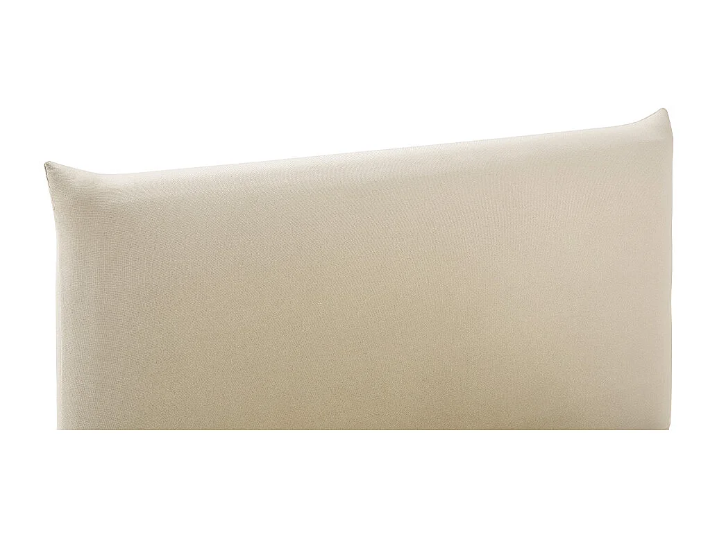 Lit coffre Opéra effet lin beige 140x190 cm