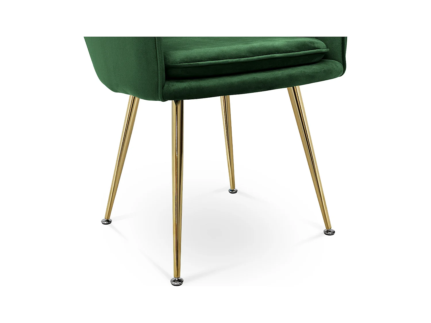 Sedia da pranzo in velluto verde scuro poltroncina vintage - Celine