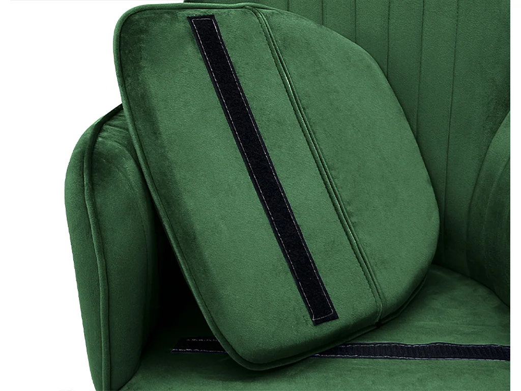 Sedia da pranzo in velluto verde scuro poltroncina vintage - Celine