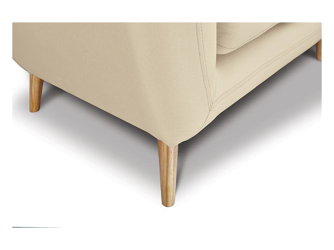 Divano 2 posti in tessuto beige dallo stile scandinavo - Emily