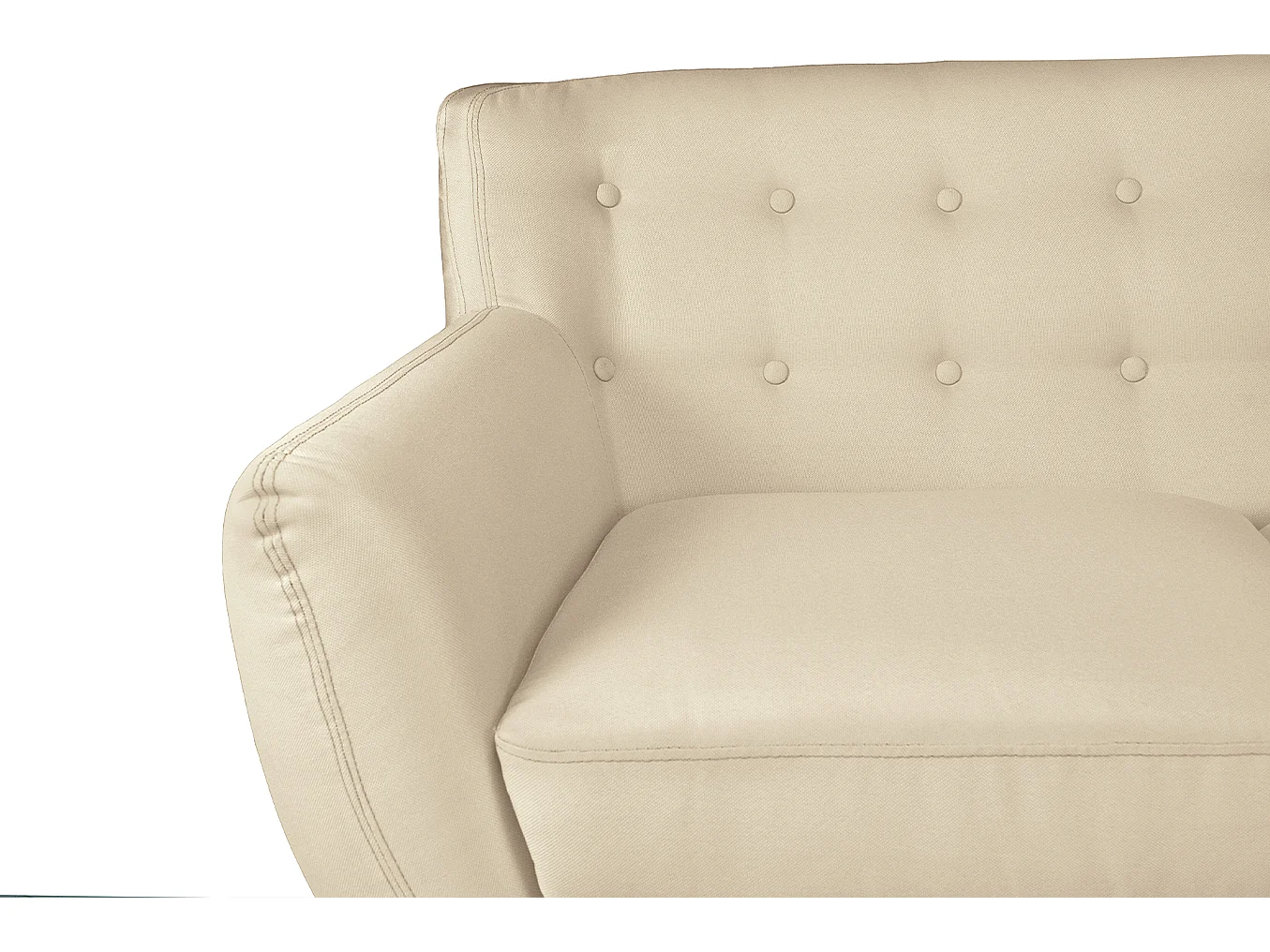 Divano 2 posti in tessuto beige dallo stile scandinavo - Emily