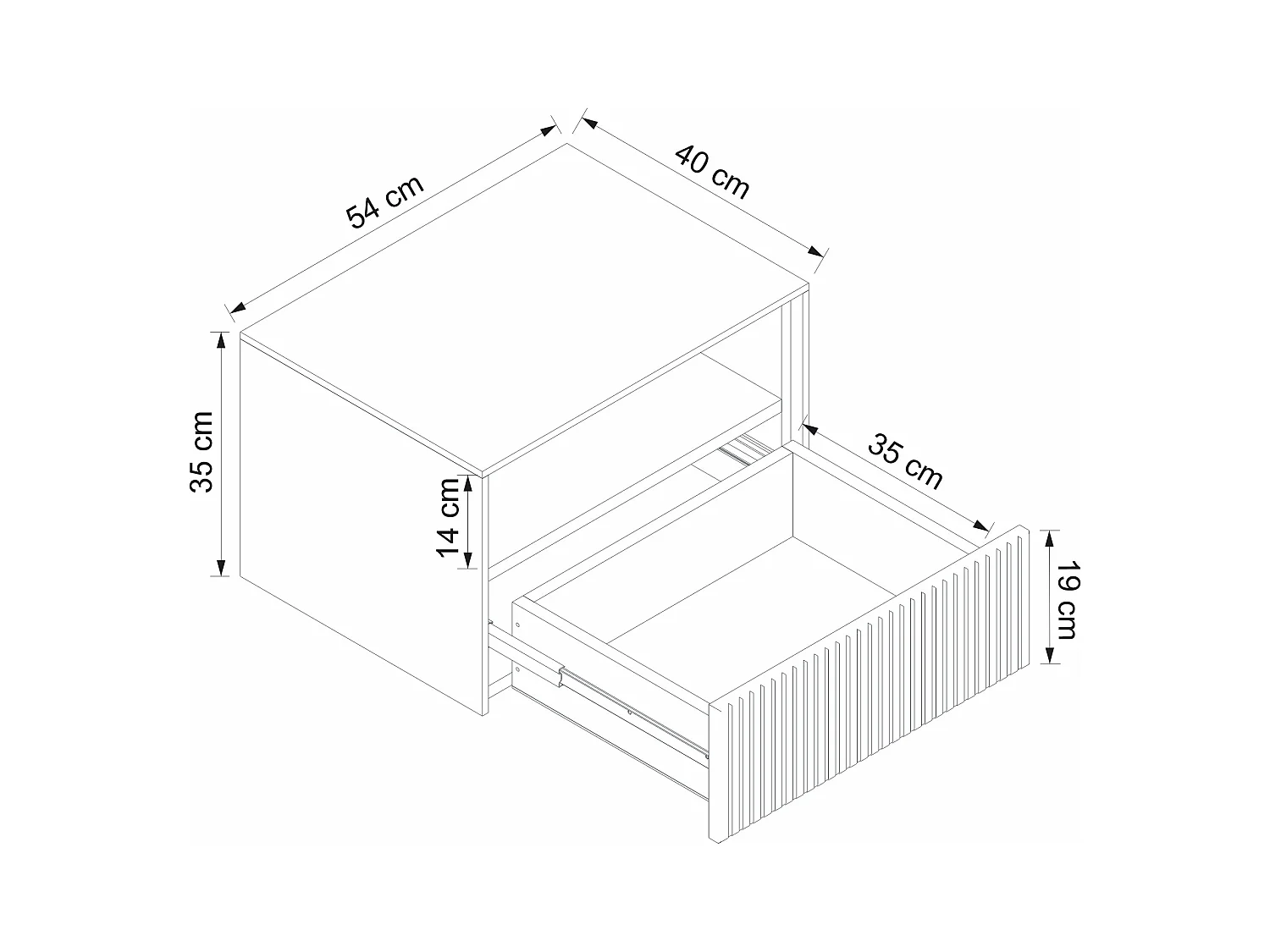 Sæt med 2 væghængte sengeborde - MDF - Hvid - CALDRIN fra Pascal Morabito