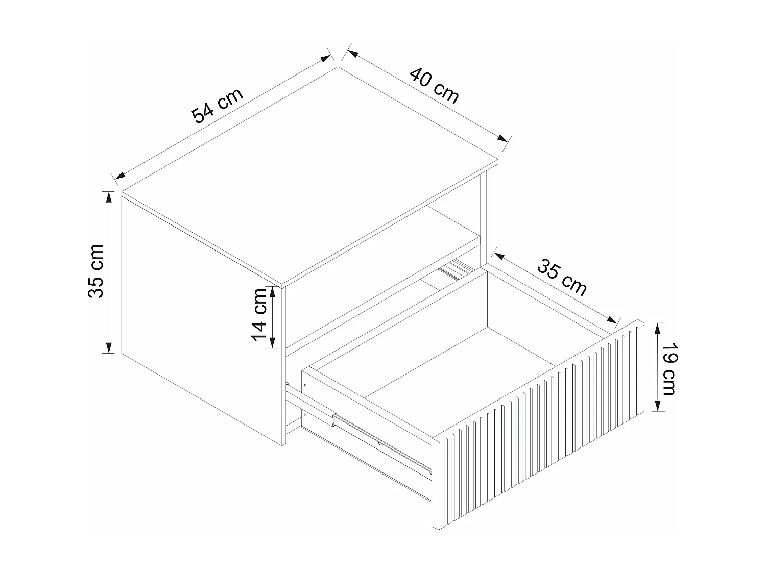 Lot de 2 tables de chevet suspendues - MDF - Blanc - CALDRIN de Pascal Morabito